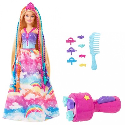 Mattel Barbie Princezná s farebnými vlasmi Herný set